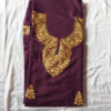 Wine Cashmilon Aari 2Pc Suit