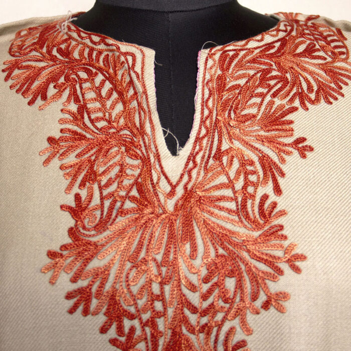Light Beige Aari Cashmilon Pheran - Image 3