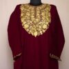Maroon Wine Cashmilon Aari Pheran