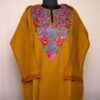 Mustard Cashmilon Aari Pheran