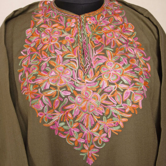 Pashmina Color Aari Cashmilon Pheran - Image 3