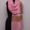 Light Pink Pashmina Intricate Sozni Work Stole