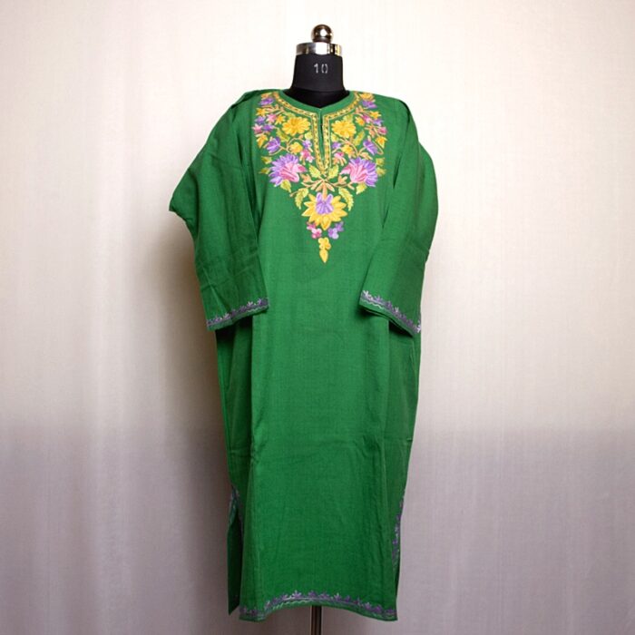 Green Polywool Aari Pheran - Image 2