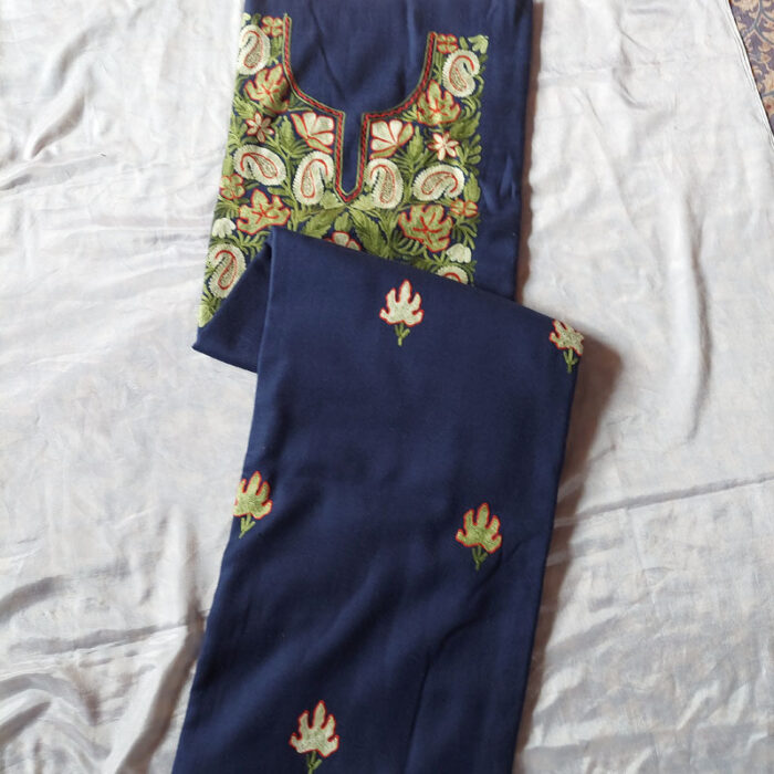 Dark Blue Wool Aari 3pc Suit - Image 2
