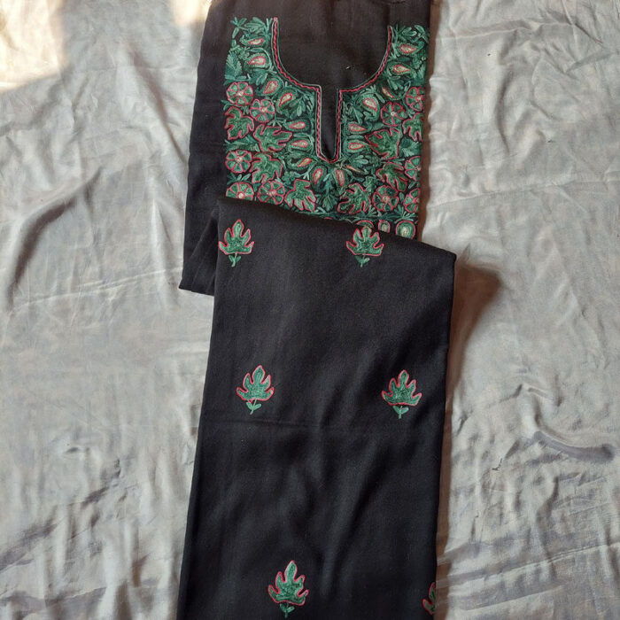 Black Pure Wool Aari 3pc Suit - Image 2