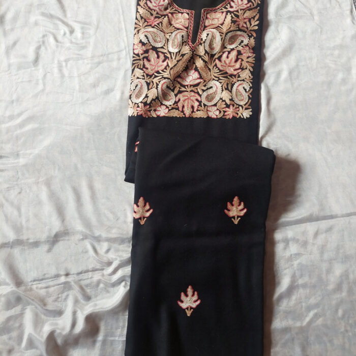Black Pure Wool Aari 3pc Suit - Image 2