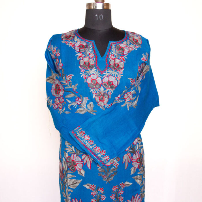 Blue Raffal Beautiful Aari Phiran - Image 2