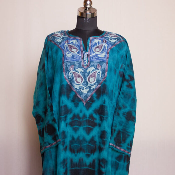 Sabze Bahar Tie-Dye Cashmilon Aari Pheran