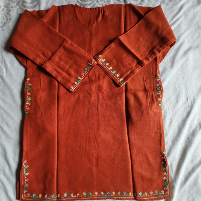 Brick Aari Fine Cashmilon Pheran L30.5 - Image 3