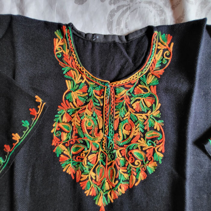 Black Aari Fine Cashmilon Pheran L30 - Image 2