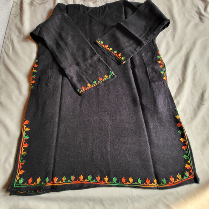 Black Aari Fine Cashmilon Pheran L30 - Image 3
