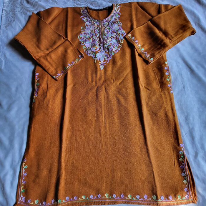 Black Aari Fine Cashmilon Pheran L32