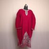 Pink Aari Daman Work Cashmilon Pheran