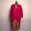Pink Aari Daman Fine Work Cashmilon Pheran