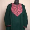 Dark Green Gulabi Fine Ari Work Cashmilon Pheran
