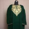 Dark Green Fine Ari Work Cashmilon Pheran
