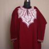 Maroon Zoon Aari Work Cashmilon Pheran