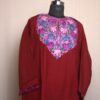 Maroon Dal Aari Work Cashmilon Pheran