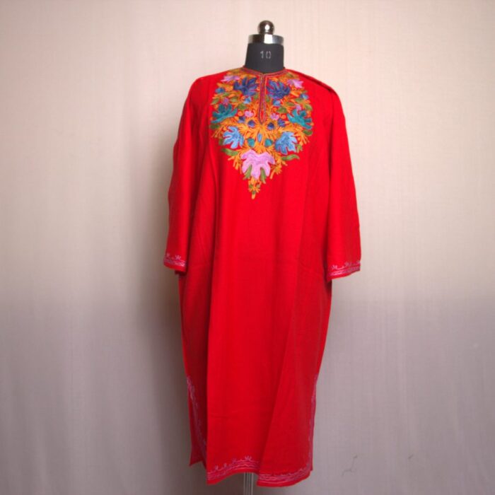 Wazul Bodh Chinari Aari Work Cashmilon Pheran - Image 2