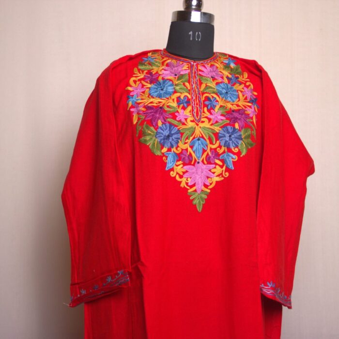 Wazul Bodh Chinari II Aari Work Cashmilon Pheran