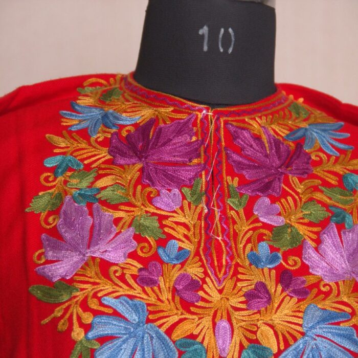 Wazul Bodh Chinari III Aari Work Cashmilon Pheran - Image 3