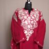Pink Aari Work Front Back Cashmilon Pheran