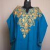 Blue Aari Work Front Back Cashmilon Pheran