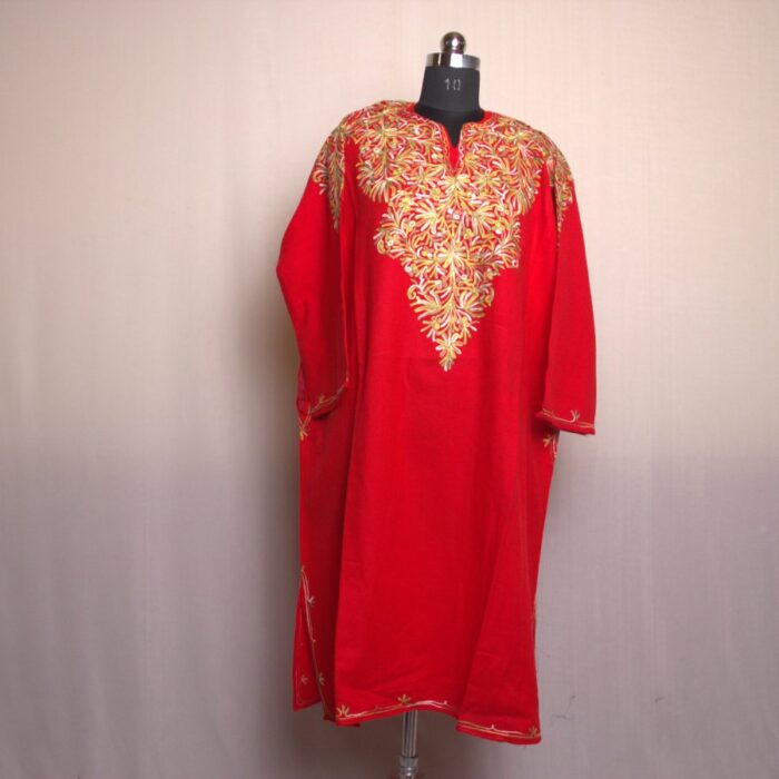 Wazul Aari Work Front Back Cashmilon Pheran - Image 2