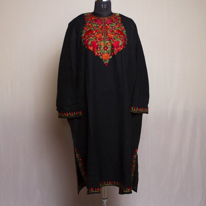 Black Gurez  Raffal Premium Aari Pheran - Image 2