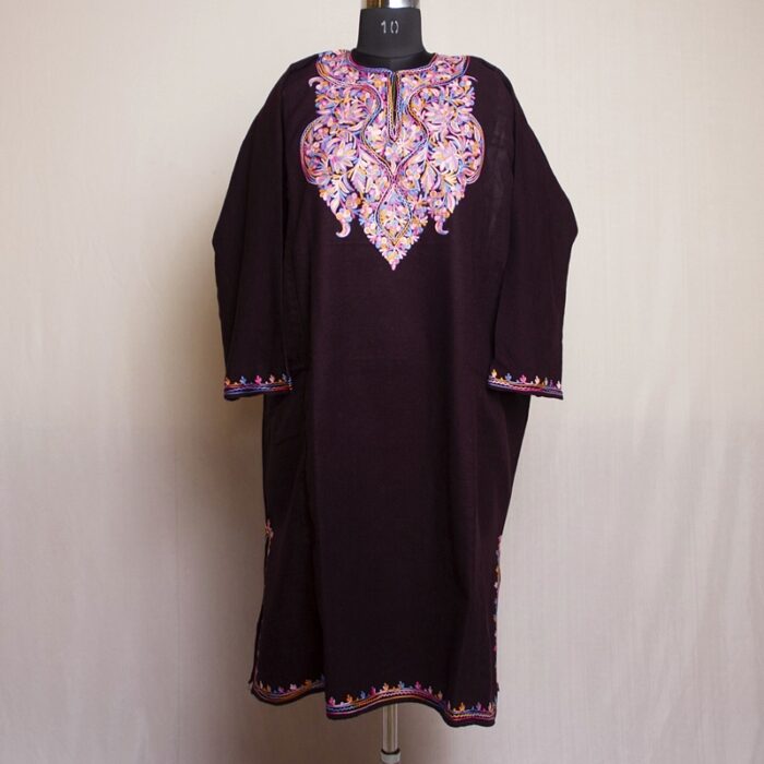 Wine Wular Cashmilon Aari Pheran - Image 2