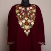 Maroon Badam Cashmilon Aari Pheran