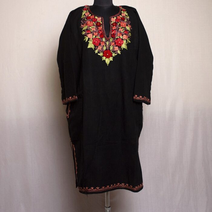 Black Chaman Aari Cashmilon Pheran - Image 2
