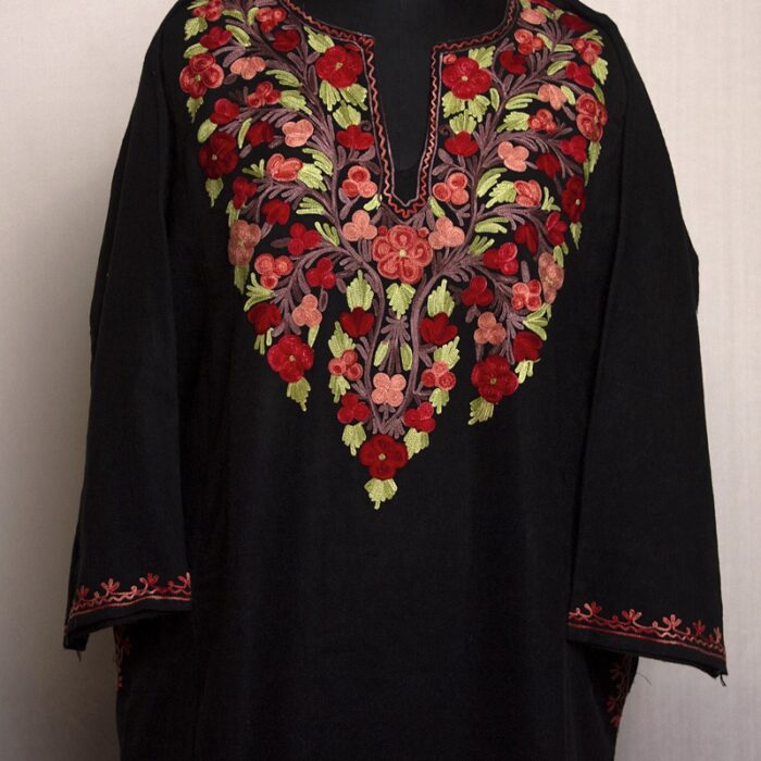 Black Hoor Aari Cashmilon Pheran