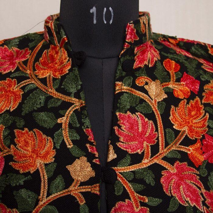 Black Heavy Aari Cashmilon Short Jacket - Image 2