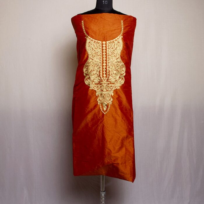 Shahi Silk 2pc Suit with Tilla Work - Image 2