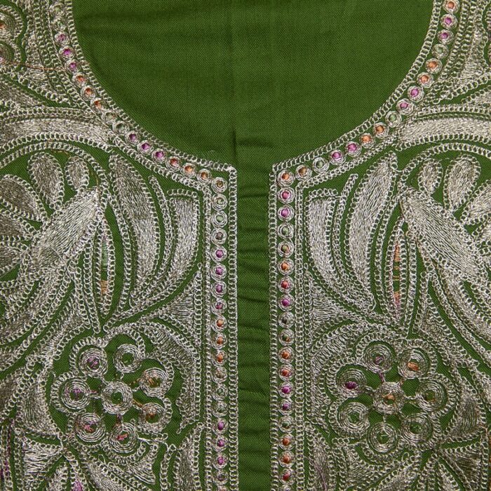 Green Spun Tilla 2pc Suit - Image 2