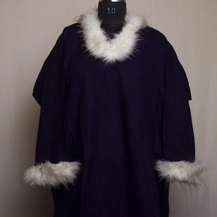 Dark Blue Cashmilon Fur Pheran