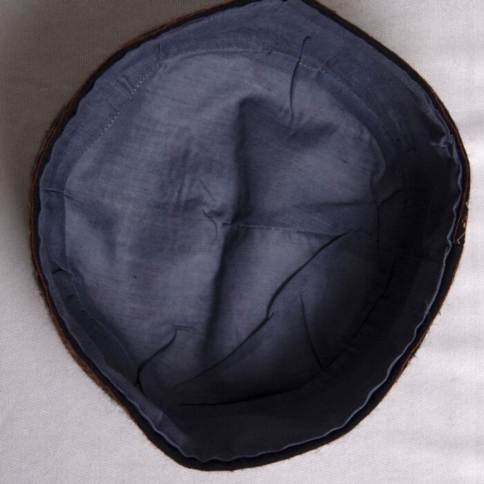 Black Pure Pashmina Hand Sozni Cap - Image 4