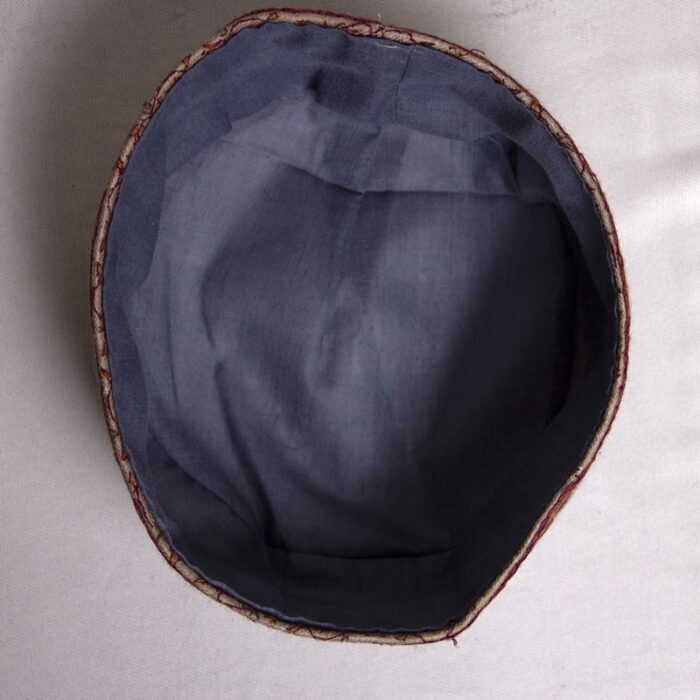 Natural Pashmina Color Toosha Hand Sozni Cap - Image 4