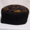 Black Toosha Hand Sozni Cap