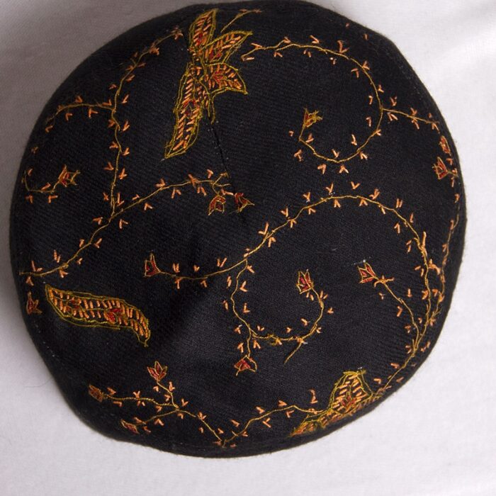 Black Toosha Hand Sozni Cap - Image 2