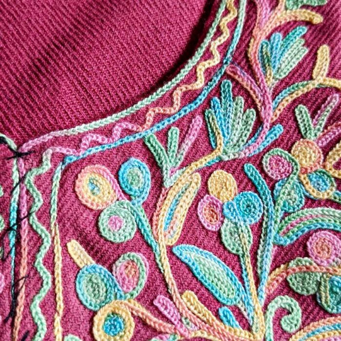 Pink Kids Traditional Kashmiri Pheran L19.5 - Image 2