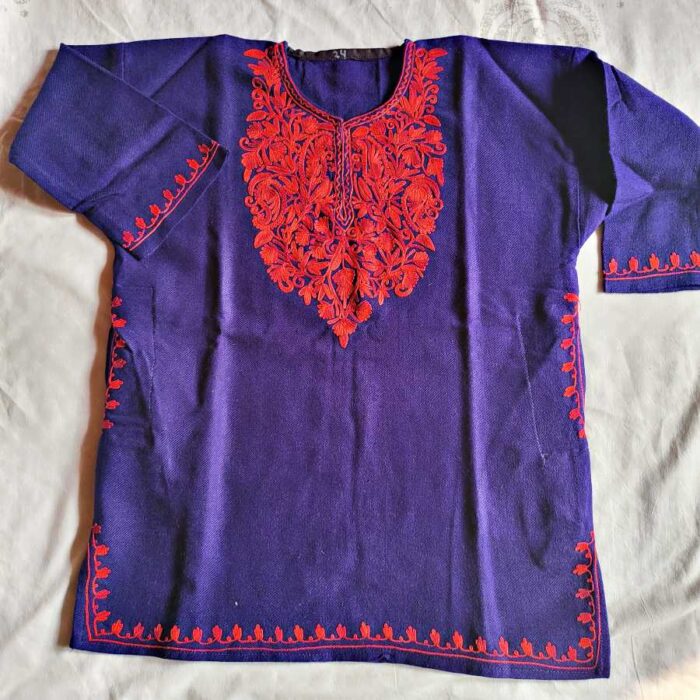 Navy Blue Kids Traditional Kashmiri  Pheran L24