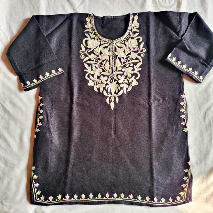 Black Kids Traditional Kashmiri Pheran L24