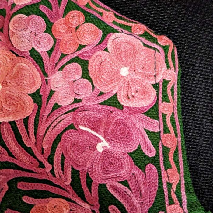Green Pink Cashmilon Aari Pheran - Image 2