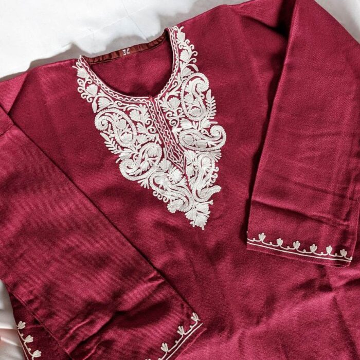 Pink Aari Fine Cashmilon Pheran L35 - Image 2