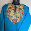 Blue Multi Cashmilon Aari Pheran