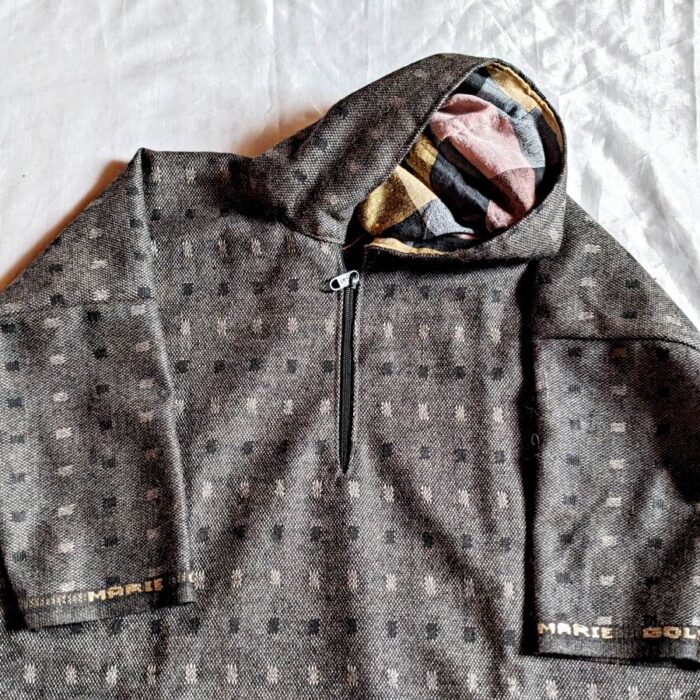Brownish Black Kids Traditional Kashmiri Pheran With Hood L30 - Image 2