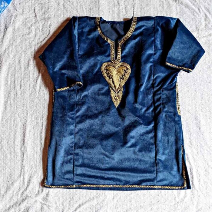 Blue H Velvet Kids Traditional Kashmiri  Pheran L28