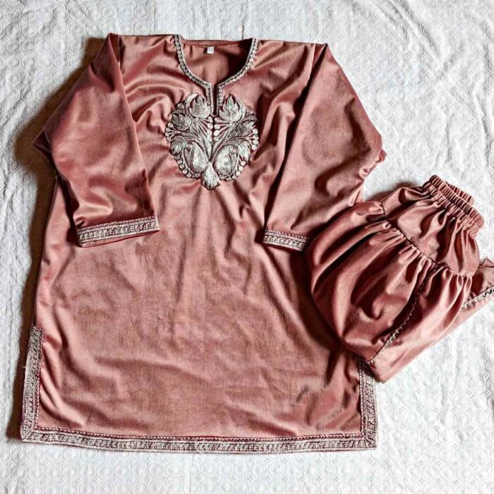Velvet Kids Traditional Kashmiri  Pheran Set